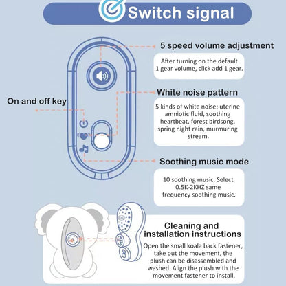 Breathing and Heated Releif Koala For Kids And Adulys with Insomia.