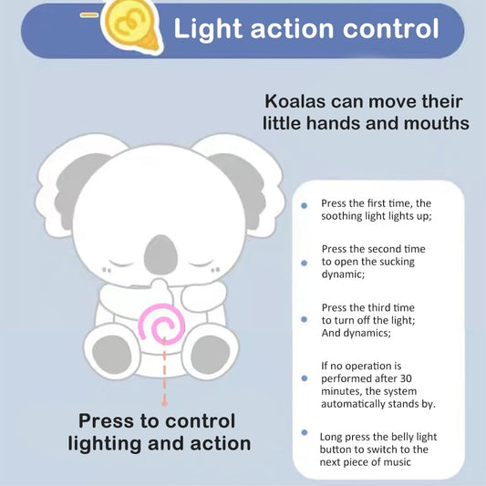 Breathing and Heated Releif Koala For Kids And Adulys with Insomia.